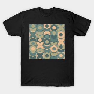 Nordic Florals Retro Vintage Abstract Pattern T-Shirt